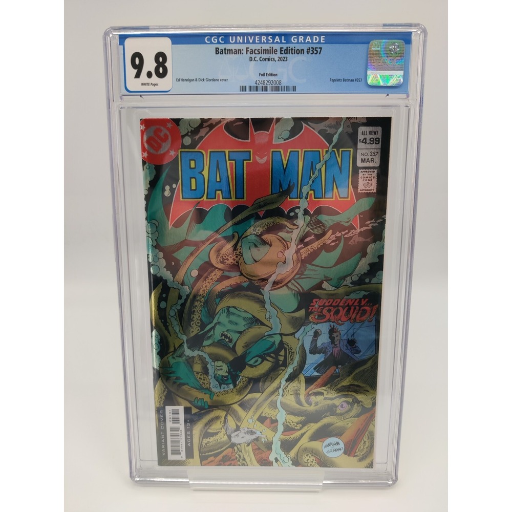 Batman #357 Facsimile Foil variant 1st Killer Croc CGC 9.8 NM/M Gorgeous Gem Wow